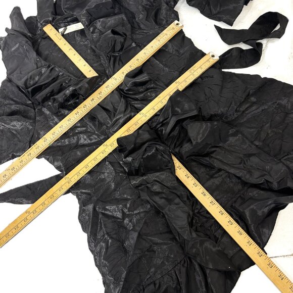 Jerry T Black Crinkle Long Jacket Coat Size Large - NWT - Picture 10 of 16